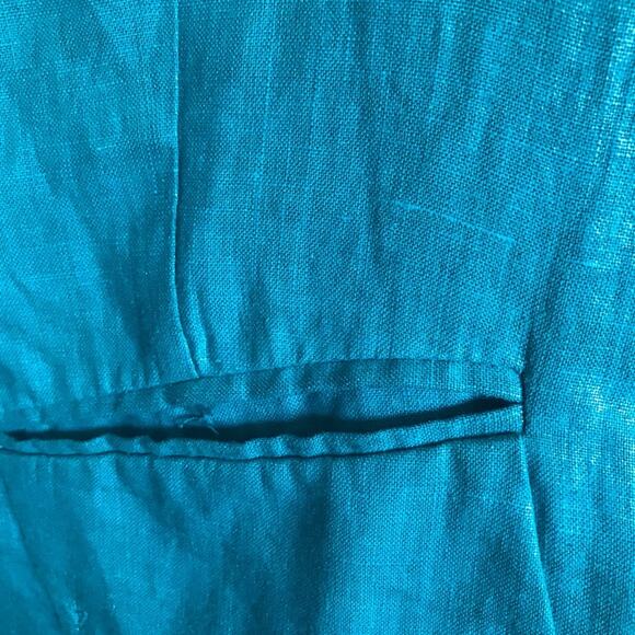 Per se by Carlisle women’s size 8 blue linen jacket top - Picture 3 of 5